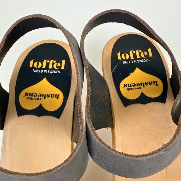 Swedish Hasbeens Gray Clog Sandals | Size 40 - Picture 9 of 9